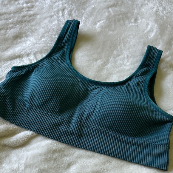 Torrid Teal Ribbed Bralette - Picture 2 of 7